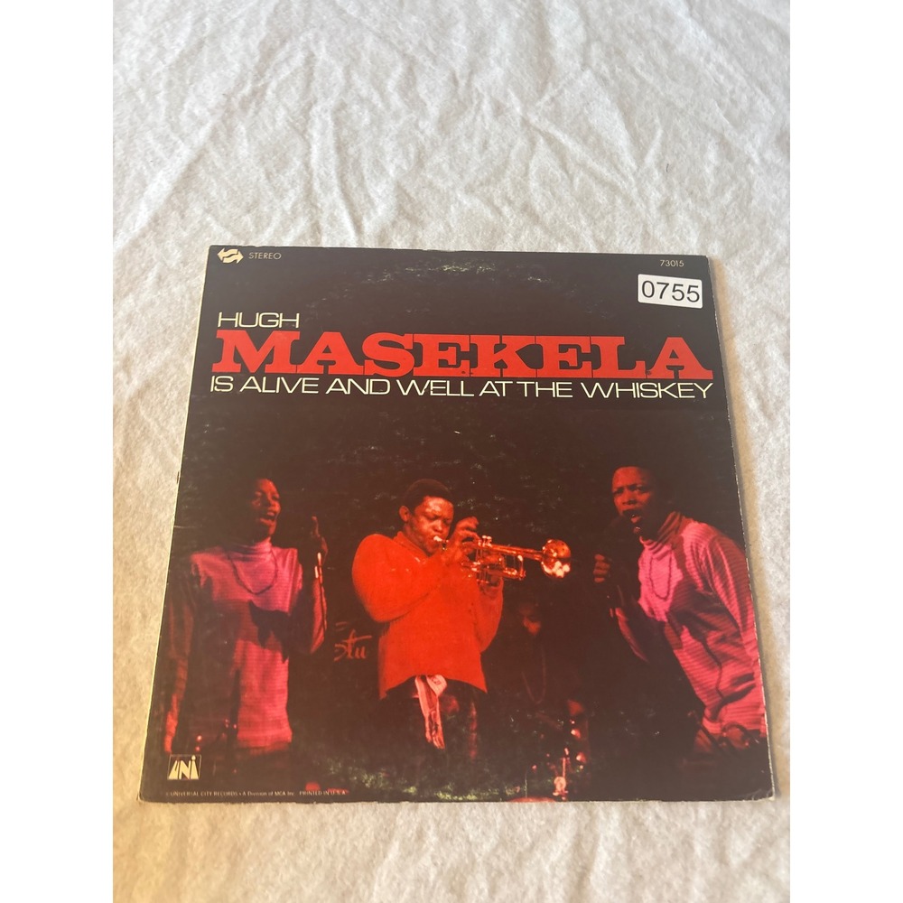 Hugh Masekela Vinyl Record LP Alive and Well at the Whiskey Jazz UNI 73015 Good